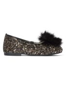 Ballerines  en cuir Pailletées dorées