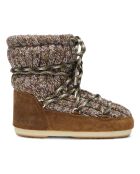 Bottines Moon Boot courtes en laine camel