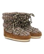 Bottines Moon Boot courtes en laine camel
