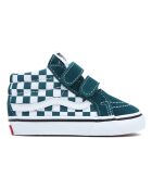 Sk8-Mid Reissue Damier blaugrüne Scratch Sneakers