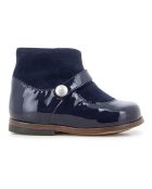 Bottines  en cuir zip Zeus Bal bleu marine