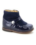Bottines  en cuir zip Zeus Bal bleu marine