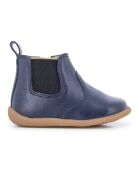 Chelsea en cuir Boots Jod zip Vegan cuir de Pomme bleu marine