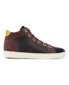 Baskets en cuir  zip Top zip Lace bordeaux