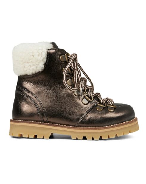 Boots en cuir fourrées Shearling Winter noirs