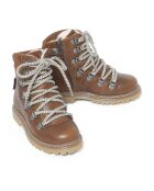 Boots Tex à lacets  en cuir  marron