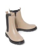 Chelsea Boots montantes  en cuir semelles Funky roses poudré