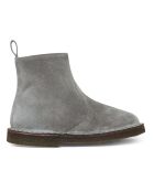 Boots  en cuir fourrées zip gris