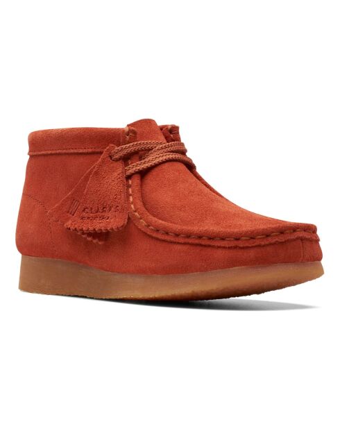 Wallabee Boot roestige leren laarzen met veters