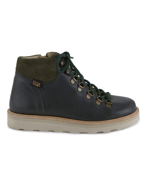 Boots en cuir à lacets Eddie vert sapin