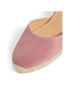 Espadrilles en cuir Carina lie de vin - Talon 6 cm