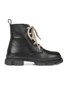 Botines negros de piel con cremallera
