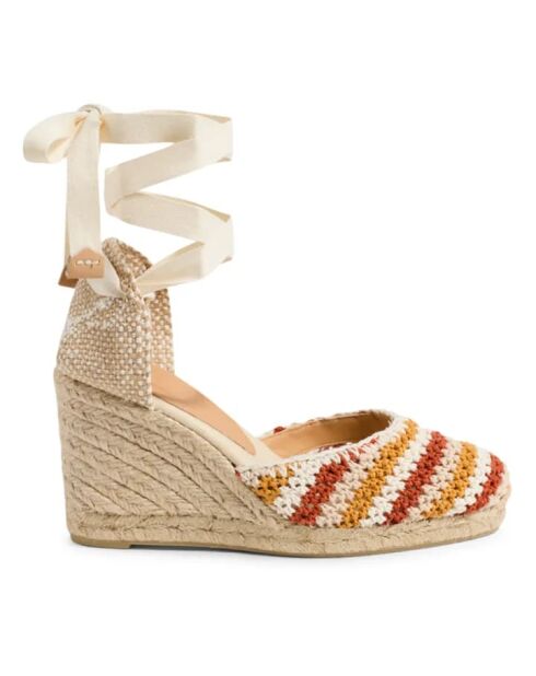 Alpargatas Carina Crochet de algodón ocre