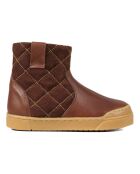 Boots en cuir zip Thor marron