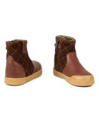 Boots en cuir zip Thor marron