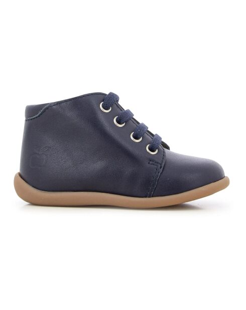 Bottillons en cuir Stand Up bleu marine