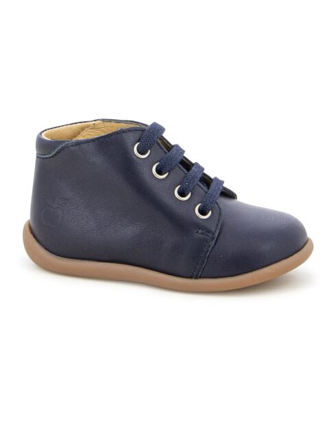 Bottillons en cuir Stand Up bleu marine