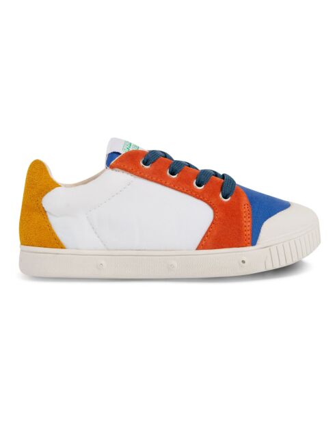 Baskets en cuir  basses scratchs C2 Canva x Bellerose rouges