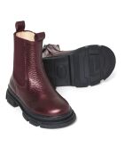 Chelsea Boots  en cuir zip bordeaux