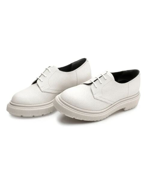 Derbies en cuir 132 blancs