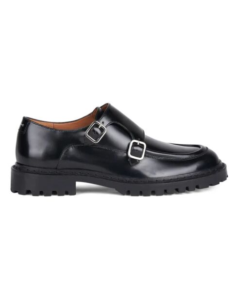Richelieux en cuir 7551 noirs
