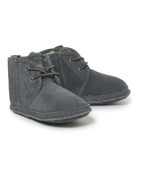 Chaussons en cuir Neumel gris