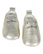 Chaussons cuir Chachou dorés