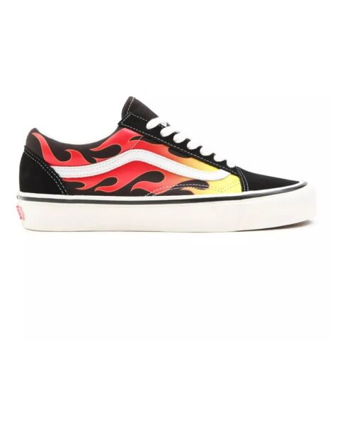 Baskets en cuir Old Skool 36 DX Flamme noires