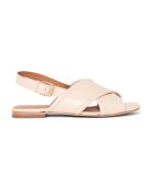 Rolande nude-leren sandalen