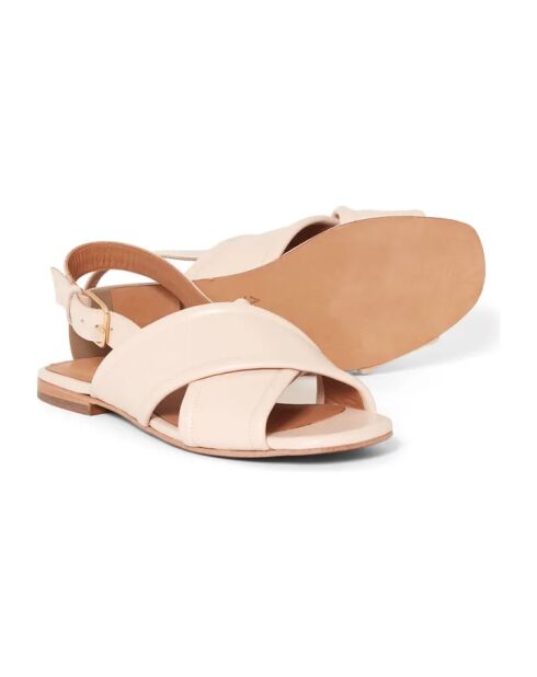 Sandales en cuir Rolande nude