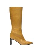 Senfgelbe Hafen Lederstiefel