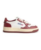 Sneakers Medalist Low Bicolor aus burgunderfarbenem Leder