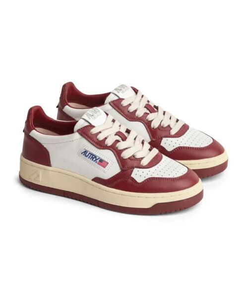 Zapatillas Medalist Low Bicolor de piel burdeos