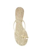 Edith 50 gouden sandalen met leren hak