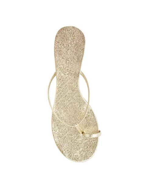 Edith 50 gouden sandalen met leren hak