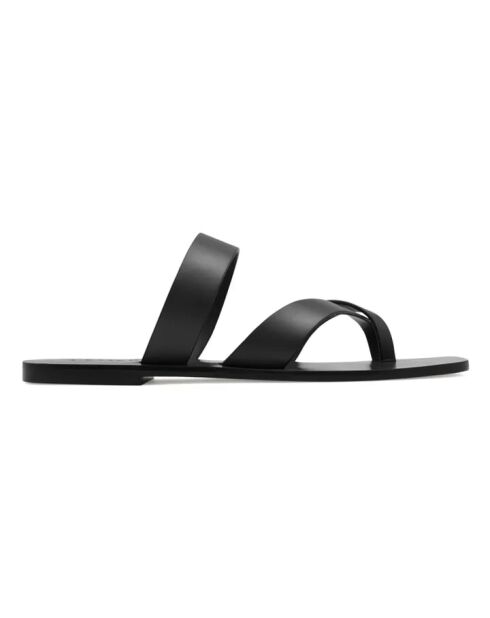 Sandales en cuir Carter noires