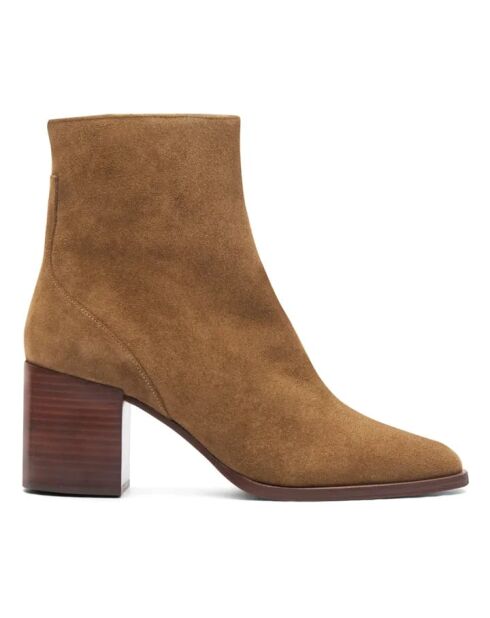 Boots en cuir Suède N°660 ecorce