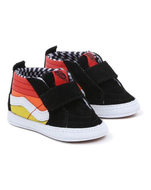 Chaussons en cuir scratchs Sk8-Hi Gradient noirs