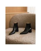 Bottines en cuir Riley noires