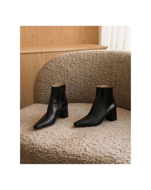 Bottines en cuir Riley noires