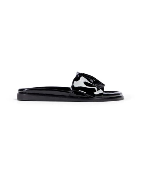 Sandales à talon en cuir Pino noires