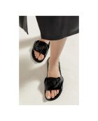 Zwarte sandalen met hak van Pino leer