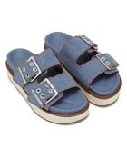 Sandales Chunky à Boucles Denim bleues