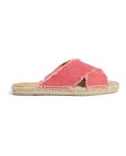 Sandales en coton Palmera corail