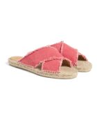 Sandales en coton Palmera corail