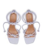 Sandales à talon en cuir Rachel lavande