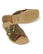 Mules en daim Brina vert kaki
