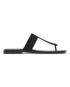 Zwarte leren sandalen van Rhodes