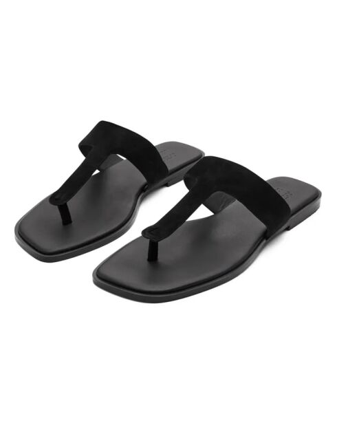 Sandales en cuir Rhodes noires