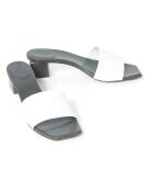 Sandales à talon en cuir Mildred blanches